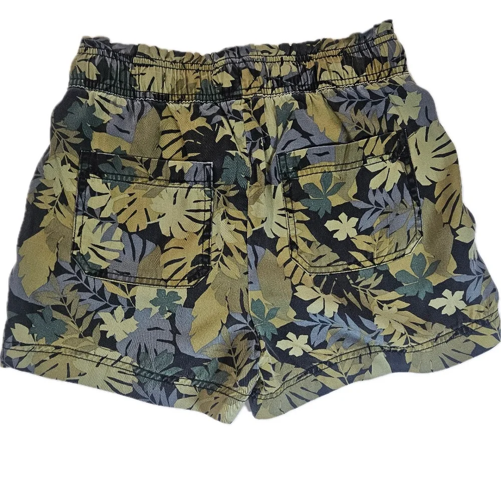 Nicole Miller Floral‎ Shorts Womens XS Green Casual Summer Beach Boho Vacation